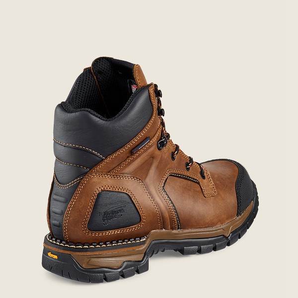 Red Wing Safety Boots Mens Brown/Black - Flexforce® - 6-inch Waterproof Toe - 6728541-GX